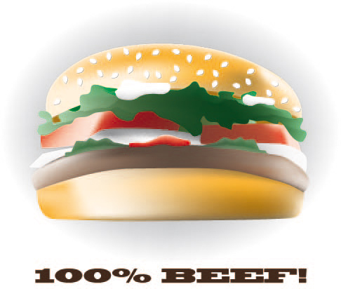 In Illustrator gezeichneter Burger
